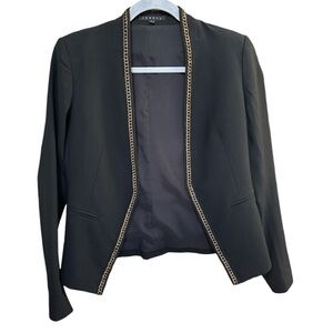 Theory collarless blazer black.